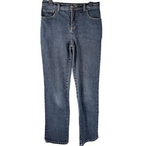Gloria Vanderbilt Jeans Womens 4 Short Blue Stretch Denim Straight Leg Mid Rise